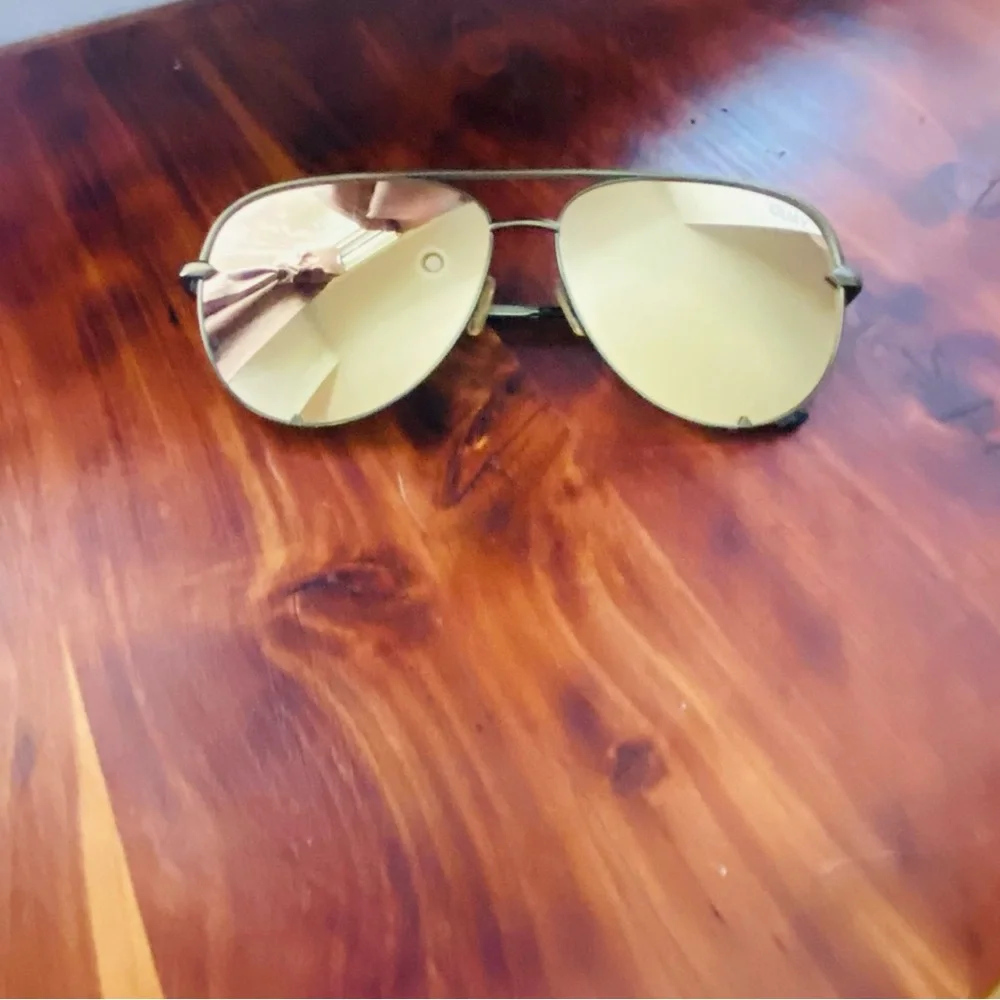 Quay Australia Gold Aviator and Black Square Sunglasses - Picture 8 of 14